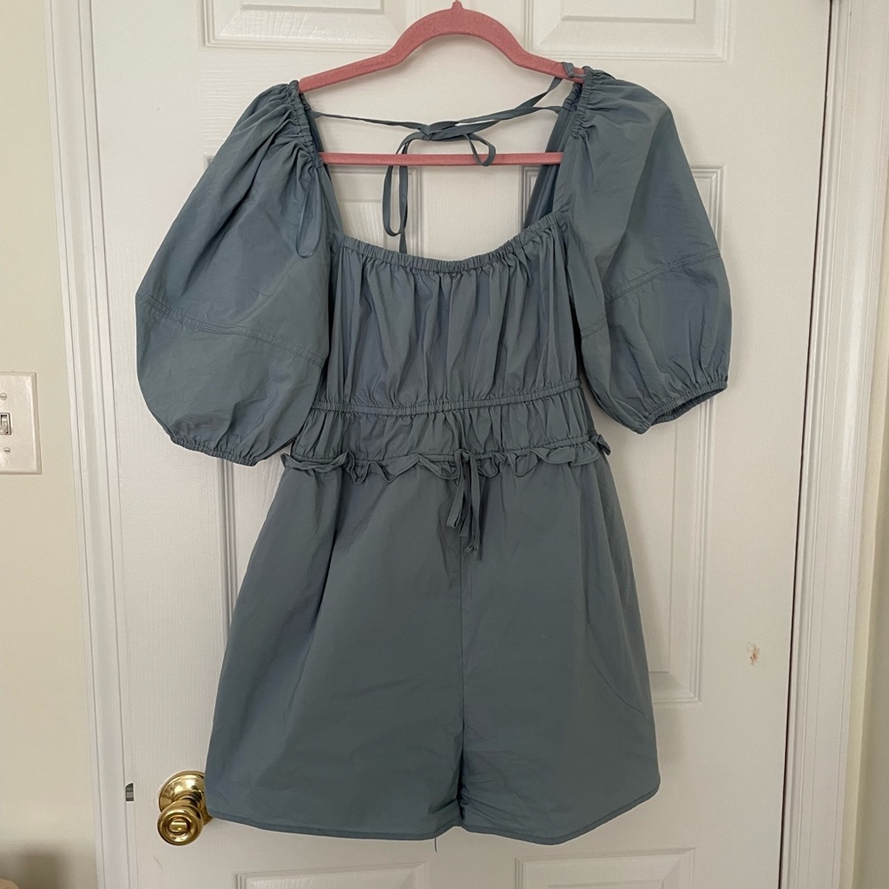 ANTHROPOLOGIE MABEL BLUE ROMPER